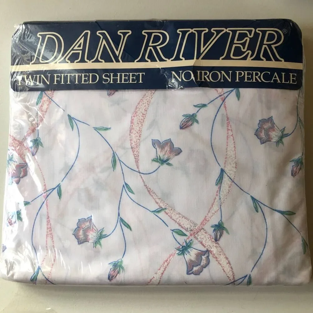 Dan River Twin Fitted Sheet Ribbon Sonnet
